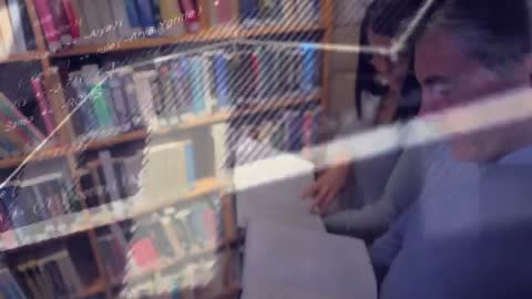 Colleagues Collaborating and Analyzing Data with Code Visual