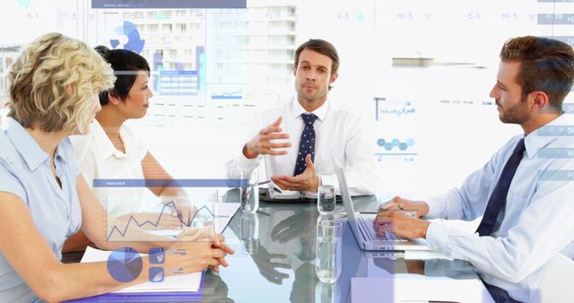 Business Team Analyzing Data During Meeting in Modern Office - Download Free Stock Images Pikwizard.com