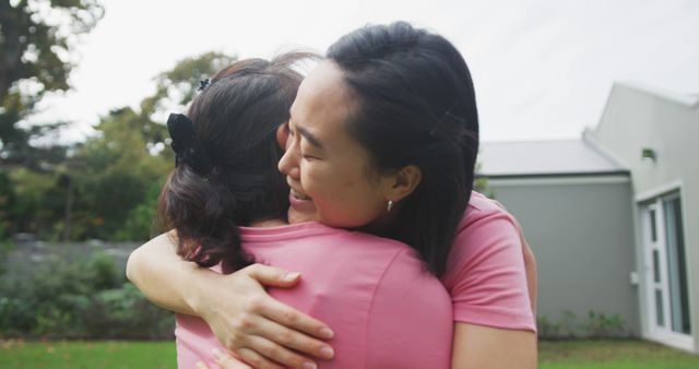 Two Women Hugging Outdoors, Showing Support and Friendship - Download Free Stock Images Pikwizard.com