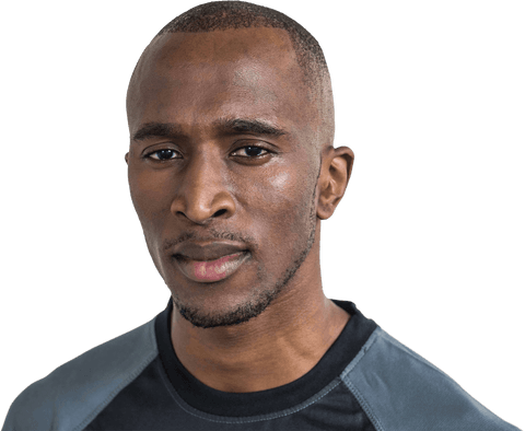 Confident Male Rugby Player in Black Jersey Transparent Background - Download Free Stock Videos Pikwizard.com