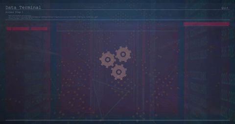 Financial Data Processing with Gear Icons Overlaid - Download Free Stock Images Pikwizard.com