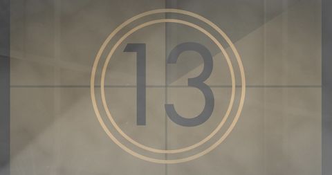 Vintage Film Style Countdown Number Thirteen - Download Free Stock Images Pikwizard.com