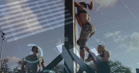 AR Fitness Training Outdoors: Climbing Rig and Digital Analytics