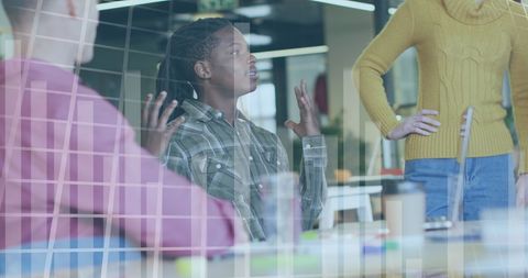 Diverse Team Discussing Financial Data Concepts in Modern Office