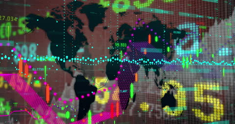 Global Financial Data Map and Analytics Visualization