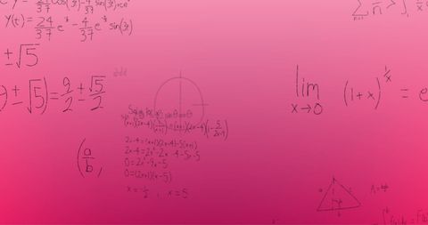 Handwritten Mathematical Formulas on Pink Gradient - Download Free Stock Images Pikwizard.com