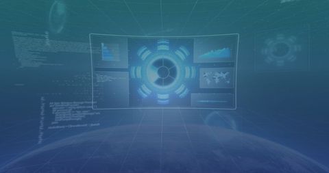 Digital Data Processing Interface with Global Tech Connections - Download Free Stock Images Pikwizard.com
