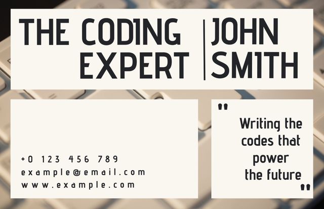 Tech Branding for Coding Expert Business Card and Profile - Download Free Stock Templates Pikwizard.com