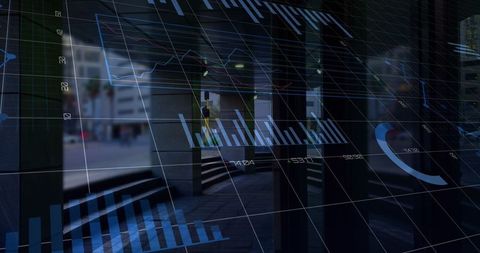 Digital Business Concept with City Doubled Exposure and Data Processing - Download Free Stock Images Pikwizard.com
