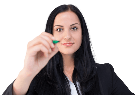 transparent arm of businesswoman writing with green marker - Download Free Stock Videos Pikwizard.com