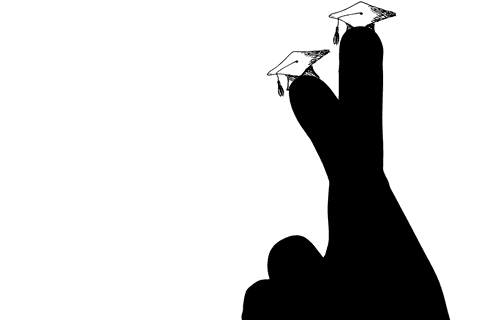 transparent silhouette of hand with mortarboard academic theme - Download Free Stock Videos Pikwizard.com