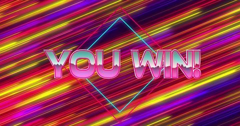 Victory Announcement on Neon Light Background - Download Free Stock Images Pikwizard.com