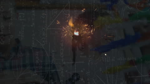 Animation of Burning Flame with Mathematical Equations