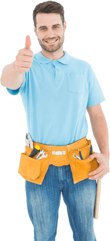 transparent happy carpenter giving thumbs up gesture - Download Free Stock Videos Pikwizard.com