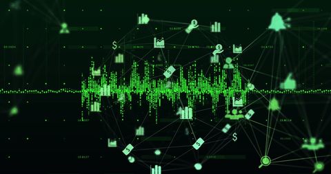 Abstract Futuristic Data Network and Digital Finance Concept - Download Free Stock Images Pikwizard.com