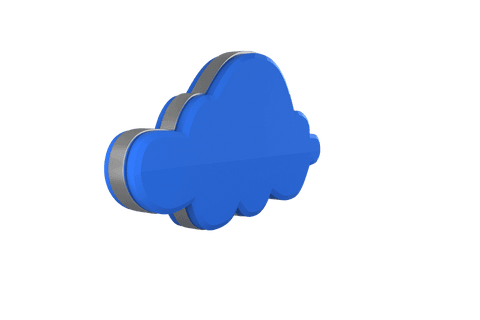 blue 3d cloud icon isolated on transparent background - Download Free Stock Videos Pikwizard.com