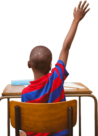 Curious Schoolboy Raising Hand on Transparent Background - Download Free Stock Videos Pikwizard.com
