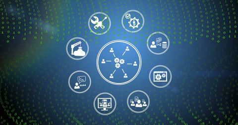 Technology and Data Processing Digital Icons Network - Download Free Stock Images Pikwizard.com