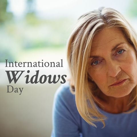 Senior woman contemplating on international widows day to raise awareness