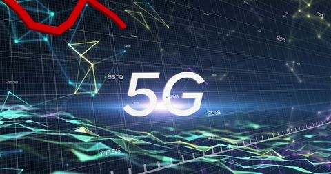 5G Technology Over Digital Data Grid - Download Free Stock Images Pikwizard.com