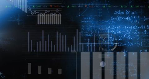 Digital Graphs and Mathematical Formulas for AI and Data Analysis