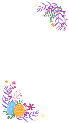 transparent design with patterned eggs and botanical element - Download Free Stock Videos Pikwizard.com