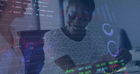 Financial data insights with diverse business professionals