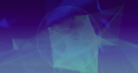 Abstract Glowing Globe with Blue Digital Network Connections