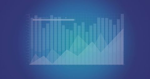 Abstract Financial Data Analysis on Blue Digital Background - Download Free Stock Images Pikwizard.com