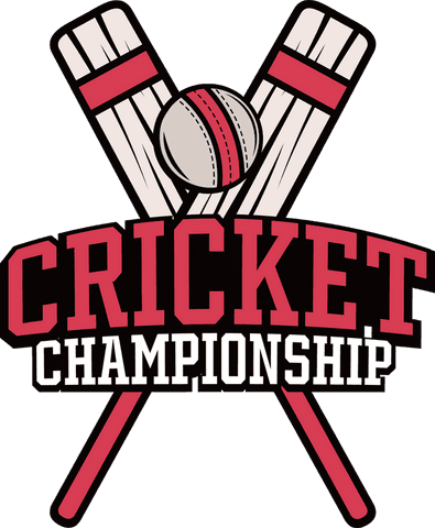 Cricket Championship Tournament Emblem on Transparent Backdrop