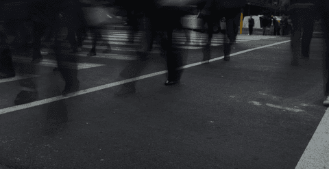 transparent crowd motion on urban street crosswalk - Download Free Stock Videos Pikwizard.com