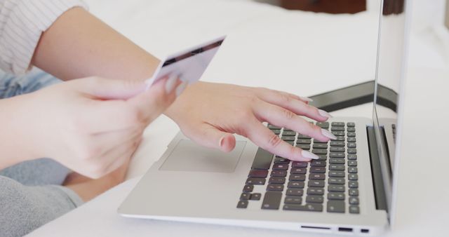 Person Shopping Online with Credit Card and Laptop - Download Free Stock Images Pikwizard.com