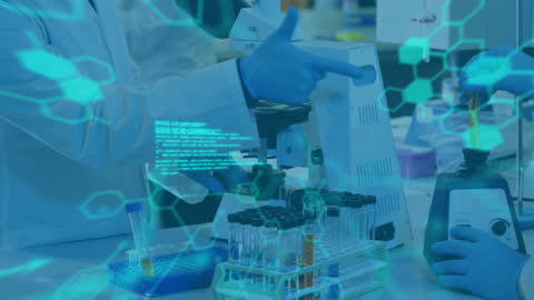 Scientists Analyzing Samples in High-Tech Laboratory