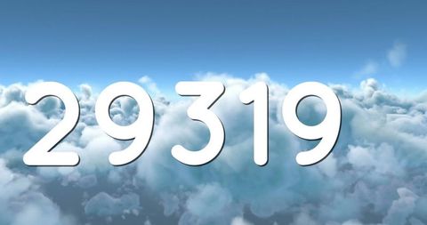 Large Numbers Floating Above Fluffy Clouds with Blue Sky - Download Free Stock Images Pikwizard.com