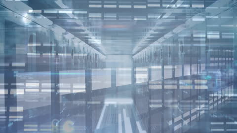 Futuristic Data Server Network Visualization Concept