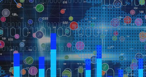 Digital Data Processing Concept with Global Connections - Download Free Stock Images Pikwizard.com
