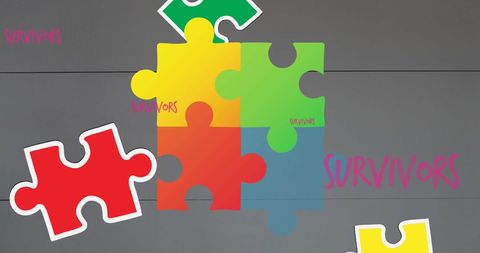 Colorful Puzzle Theme Signifying Cancer Survivors - Download Free Stock Images Pikwizard.com