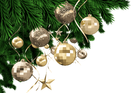transparent christmas ornaments and pine branch décor - Download Free Stock Videos Pikwizard.com