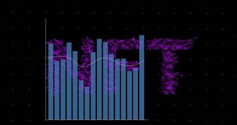 Digital Data Graph with Purple Particles on Dark Background - Download Free Stock Images Pikwizard.com