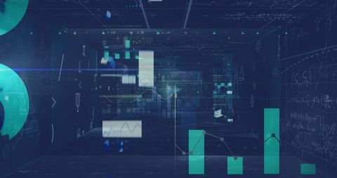 Digital Data Processing Technology with Blue Overlay - Download Free Stock Images Pikwizard.com