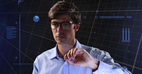 Innovative Technologist Interacting with Futuristic Interface - Download Free Stock Images Pikwizard.com