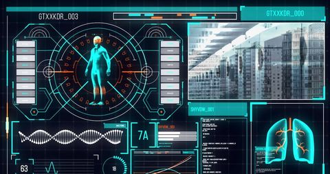 Medical Data Visualization with Tech Overlay - Download Free Stock Images Pikwizard.com