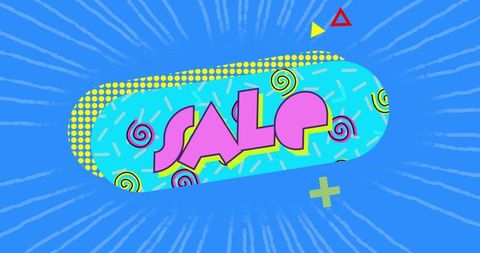 Colorful abstract sale banner with modern dynamic design