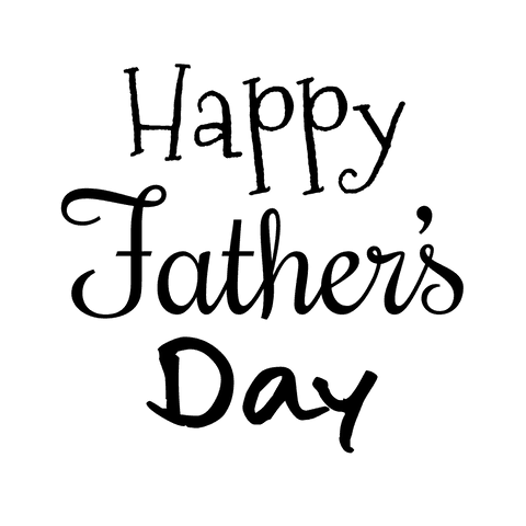 Happy father's day text in decorative style on transparent background