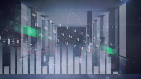 Data Processing Animation with Technology Graphs and Servers