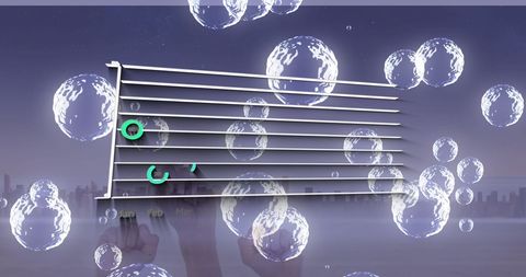 Digital Graph Floating Among Ethereal Bubbles in Virtual Space - Download Free Stock Images Pikwizard.com