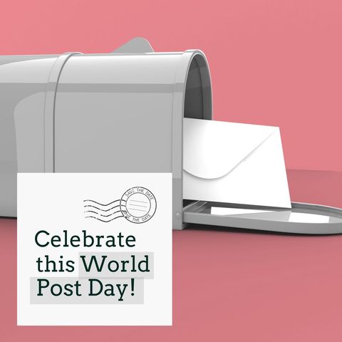 world post day celebration concept with mailbox and envelope - Download Free Stock Templates Pikwizard.com