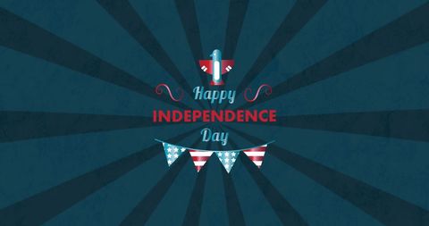 Patriotic Independence Day Design with Blue Background