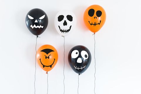 Halloween balloons with fun spooky faces