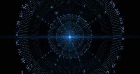 Digital Binary Tunnel with Scopes and Light Burst - Download Free Stock Images Pikwizard.com